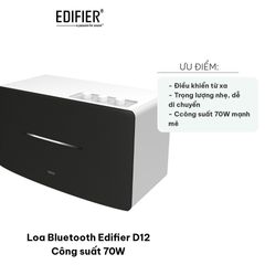 Loa Bluetooth Edifier D12 - Công suất 70W, Thiết kế Retro, Âm thanh Mạnh mẽ, Kết nối Bluetooth 5.0, Phù hợp cho EDM và Vinahouse