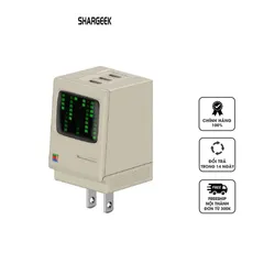Củ Sạc Nhanh Chân Gập Shargeek Retro 67W Có LED - Thiết Kế Cổ Điển Hỗ Trợ PD và QC, Tích Hợp Chế Độ Bảo Vệ Thông Minh
