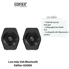 Loa Bluetooth Edifier G2000 - Loa Máy Tính Thiết Kế Độc Đáo, Âm Thanh 2.0 Cao Cấp, Chế Độ Game, Phim, Nhạc 32W
