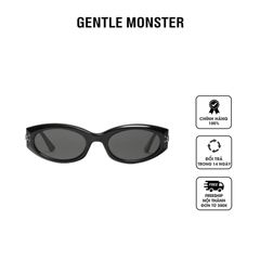 Kính mắt Unisex Gentle Monster Mass 01 màu đen