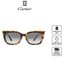 Kính mát nữ Cartier Grey Butterfly Ladies Sunglasses CT0030S 003 53
