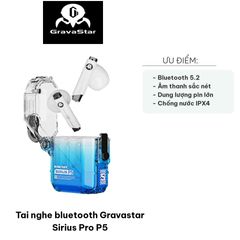 Tai nghe bluetooth Gravastar Sirius Pro P5 - Thiết kế độc đáo lấy cảm hứng khoa học viễn tưởng, âm thanh rõ nét, khử tiếng ồn hiệu quả, thời gian sử dụng 40 giờ.