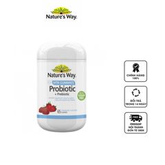 Kẹo dẻo không đường hỗ trợ tiêu hóa Nature's Way Probiotic + Prebiotic Adult Vita Gummies