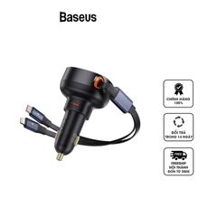 Tẩu Sạc Ô Tô Baseus Enjoyment Pro C+ 55W - Kèm Cáp Type C và Lightning, Hỗ Trợ Sạc Nhanh iPhone và Thiết Bị Di Động