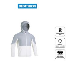 Áo khoác gió thể thao nam Helium 500 Decathlon Quechua 8736506 màu xám trắng