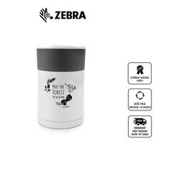 Hộp Cơm Giữ Nhiệt Inox 500ml Zebra Forest Collection - Thiết Kế Hiện Đại, Giữ Nhiệt Đến 6 Giờ, 2 Màu Đen và Trắng