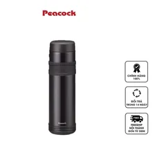 Bình giữ nhiệt Peacock AMJ-R100 1L - Thép không gỉ, Giữ nhiệt lâu, Dùng cho nước nóng/lạnh, Phụ kiện tiện ích cho mùa đông hè