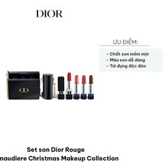 Bộ Son Dior Rouge Minaudiere Christmas Makeup Collection - Set 4 Thỏi Son đỏ & hồng Sang Trọng Dành Cho Nữ, Quà Tặng Giáng Sinh Chính Hãng 723181