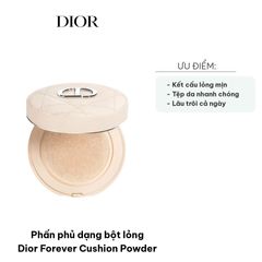 Phấn Phủ Dạng Bột Lỏng Dior Forever Cushion Powder - Phấn Trang Điểm Tươi Sáng, Lớp Finish Semi-Matte, 10g