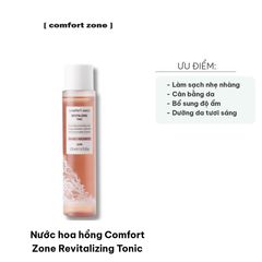 Nước Hoa Hồng Comfort Zone Revitalizing Tonic 200ml - Giúp Làm Sạch Cân Bằng Da, 98.2% Thành Phần Tự Nhiên, Dưỡng Ẩm Làn Da Tươi Sáng