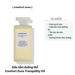 Dầu Tắm Dưỡng Thể Comfort Zone Tranquillity Oil 200ml - Cấp Ẩm và Thư Giãn Da Mềm Mượt, Hương Thơm Dễ Chịu