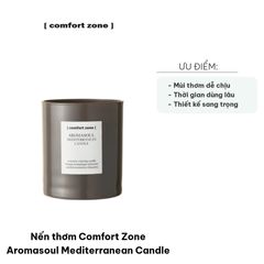 Nến thơm Comfort Zone Aromasoul - Mùi hương chanh Địa Trung Hải kết hợp bách xù và phong lữ, thời gian cháy 50 giờ, mang lại không gian thư giãn