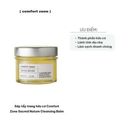 Sáp tẩy trang hữu cơ Comfort Zone Sacred Nature Cleansing Balm 110ml - Làm sạch trang điểm và bụi bẩn hiệu quả cho mọi loại da