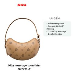 Máy massage toàn thân SKG T1-2 - Thiết bị massage 4D với đai đeo 360° đa năng cho cảm giác thư giãn tuyệt vời mọi lúc, mọi nơi