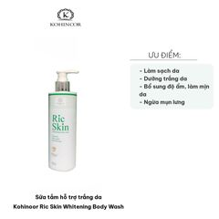Sữa Tắm Kohinoor Ric Hỗ Trợ Trắng Da - Chiết Xuất Tự Nhiên Dưỡng Ẩm, Làm Sạch, 300ml