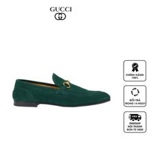 Giày lười nam Gucci Jordaan Loafer 406994 CH000 3154 Green Suede