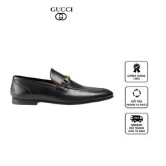 Giày lười nam Gucci Jordaan Leather Loafer 406994 BLM00 1000
