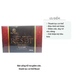 Bột Uống Giảm Cân Thanh Lọc Cơ Thể Reset - Hỗ Trợ Giảm Cân, Cải Thiện Tiêu Hóa, Hương Vị Nguyên Chất Từ 80 Loại Rau Củ, 30 Gói