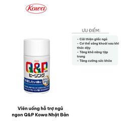 Viên Uống Hỗ Trợ Ngủ Ngon Q&P Kowa Nhật Bản - Cải Thiện Giấc Ngủ, Chiết Xuất Tự Nhiên, Bổ Sung Vitamin Cho Giấc Ngủ Sâu Hơn