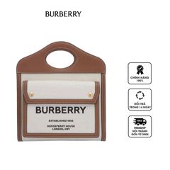 Túi xách Burberry Mini Pocket Tote Bag 8039361 màu nâu