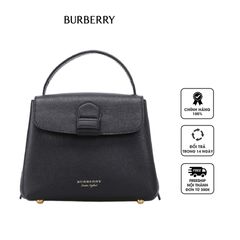 Túi nữ Burberry Leather And House Check Fabric Small Camberley Bag