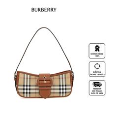 Túi đeo vai Burberry Sling Shoulder Bag In Vintage Check màu nâu be