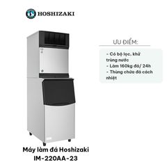 Máy Làm Đá Hoshizaki IM-220AA-23 - Công Nghệ Tiên Tiến, Sản Xuất 160kg Đá/24h, Thép Không Gỉ Bền Bỉ, Thích Hợp Cho Nhà Hàng và Quầy Bar