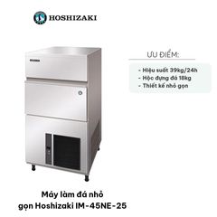 Máy Làm Đá Nhỏ Gọn Hoshizaki IM-45NE-25 - Công Suất 39kg/24h, Tiết Kiệm Không Gian, Phù Hợp Gia Đình & Doanh Nghiệp
