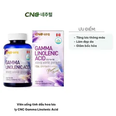 Viên uống tinh dầu hoa lưu ly CNC 180 viên - Giúp cân bằng nội tiết, cải thiện tuần hoàn máu và làm đẹp da