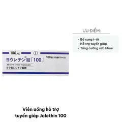 Viên uống hỗ trợ tuyến giáp Jolethin 100 - Bổ sung i-ốt, tăng cường sức khỏe, dễ uống, 100 viên chính hãng từ Daiichi Yakuhin Sangyo