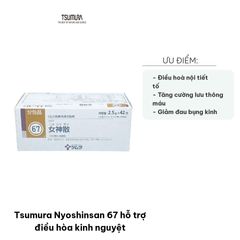Tsumura Nyoshinsan 67 - Thực Phẩm Chức Năng Hỗ Trợ Điều Hòa Kinh Nguyệt, Giảm Đau Bụng Kinh và Mệt Mỏi, Hộp 42 Gói