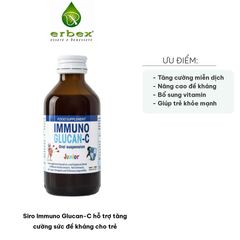 Siro Immuno Glucan-C Tăng Cường Đề Kháng Cho Trẻ - Hỗ Trợ Phát Triển Khỏe Mạnh Với Beta-Glucan Và Vitamin C 100ml
