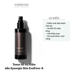 Toner Kiềm Dầu Synergie Skin EvaPore-8 50ml - Giúp Se Khít Chân Lông, Kiểm Soát Dầu Nhờn Cho Da Mịn Màng