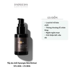 Tẩy Da Chết Synergie Skin ReVeal 13% AHA + 2% BHA - Serum Tẩy Tế Bào Chết Hóa Học Cho Da Sáng Mịn, Thông Thoáng Lỗ Chân Lông