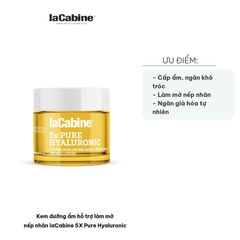 Kem Dưỡng Ẩm laCabine 5X Pure Hyaluronic 50ml - Hỗ Trợ Làm Mờ Nếp Nhăn, Cấp Ẩm Sâu, Phục Hồi Da Trẻ Trung Mịn Màng