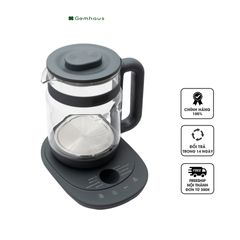 Ấm Pha Trà Chưng Yến Đa Năng Gemhaus HP110 - Thủy Tinh Borosilicate, Dung Tích 1.5L, 8 Chế Độ Nấu, Giữ Nhiệt Tối Ưu