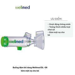 Buồng đệm khí dung Wellmed DL-08 kèm mặt nạ cho bé - Thiết bị chăm sóc sức khỏe hỗ trợ hô hấp an toàn và tiện lợi