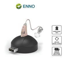 Máy Trợ Thính Đeo Sau Tai Enno EN-T100 BTE - Khuếch Đại Âm Thanh Tự Nhiên, Chống Ồn, Thiết Kế Nhỏ Gọn, Dễ Dàng Sử Dụng