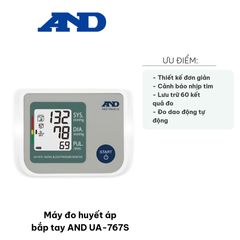 Máy Đo Huyết Áp Bắp Tay A&D UA-767S - Thiết Bị Theo Dõi Huyết Áp Tự Động, Màn Hình CLD Lớn, Độ Chính Xác Cao, Dễ Dàng Sử Dụng