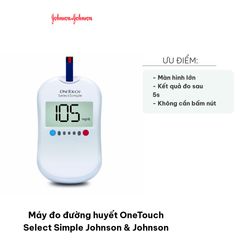 Máy Đo Đường Huyết OneTouch Select Simple Johnson & Johnson - Thiết Kế Cầm Tay, Đo Chính Xác 99% Dễ Sử Dụng