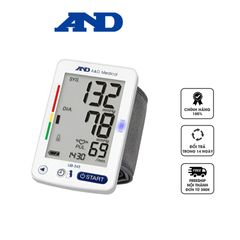 Máy Đo Huyết Áp Cổ Tay Tự Động A&D UB-543 - Màn Hình LCD Lớn, Nhỏ Gọn, Dễ Dùng, Pin AAA, Bộ Nhớ 60 Kết Quả
