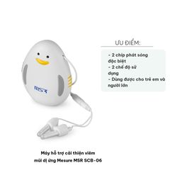 Máy hỗ trợ viêm mũi dị ứng Mesure MSR SCB-06 - Thiết bị y tế cải thiện hô hấp cho trẻ em và người lớn, công nghệ phát sóng hiện đại.