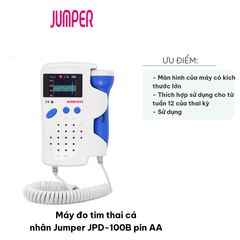 Máy Đo Tim Thai Cá Nhân Jumper JPD-100B - Thiết Bị Chăm Sóc Sức Khỏe Với Cảm Biến Từ Xa, Màn Hình LCD, Pin AA - Dễ Dàng Theo Dõi Nhịp Tim Của Bé
