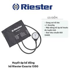 Huyết Áp Kế Đồng Hồ Riester Exacta 1350 - Thiết Bị Đo Huyết Áp Chất Lượng Cao Dành Cho Gia Đình và Chuyên Gia Y Tế