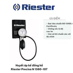 Huyết Áp Kế Đồng Hồ Riester Precisa N 1360-107 - Máy Đo Huyết Áp Chính Xác, Bao Quấn Chuyên Nghiệp, Bảo Vệ Sức Khỏe Gia Đình