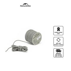 Dây buộc cọc lều Cotton Naturehike NH20PJ122 - Dây cố định lều bền chắc cho cắm trại, Dụng cụ du lịch ngoài trời, 30m, màu Xám Xanh/Nâu