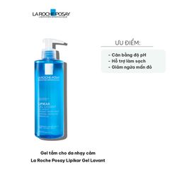 Gel Tắm La Roche-Posay Lipikar Gel Lavant 400ml - Dành Cho Da Nhạy Cảm, Phục Hồi Độ PH, An Toàn Cho Trẻ Em