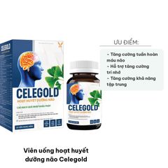 Viên Uống Hoạt Huyết Dưỡng Não Celegold 30 Viên - Hỗ Trợ Tăng Cường Trí Nhớ và Tuần Hoàn Máu Não Từ Nguyên Liệu Thiên Nhiên