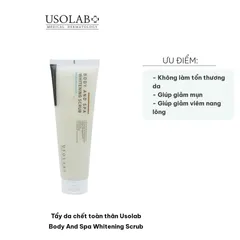 Tẩy Da Chết Toàn Thân Usolab Body And Spa Whitening Scrub 200ml - Giúp Da Sáng Mịn, Loại Bỏ Tạp Chất và Dầu Thừa, Chất Lượng Cao