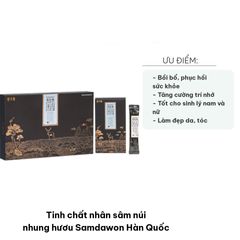Tinh Chất Nhân Sâm Núi Nhung Hươu Samdawon Hàn Quốc - Hỗ Trợ Bồi Bổ Sức Khỏe & Làm Đẹp Da - Hộp 30 Gói X 10g